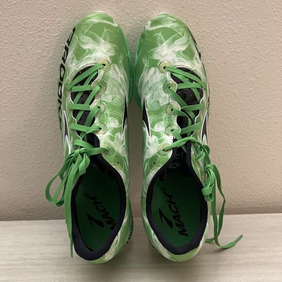 BROOKS MACH 15 MENS SZ 13 GREEN CROSS COUNTRY FLAT RUNNING SHOES - Picture 9 of 13